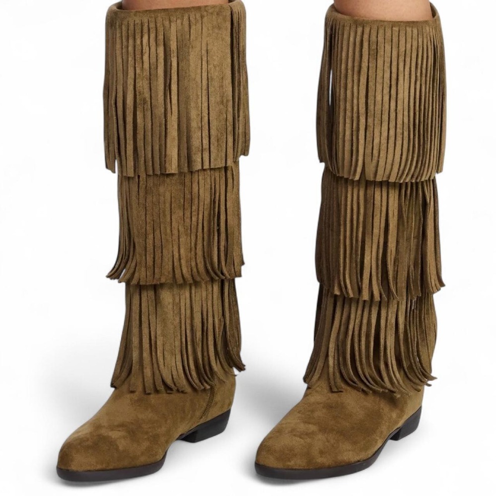 Women's tall fringe boots size 6